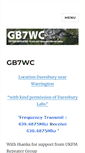 Mobile Screenshot of gb7wc.ukace.co.uk